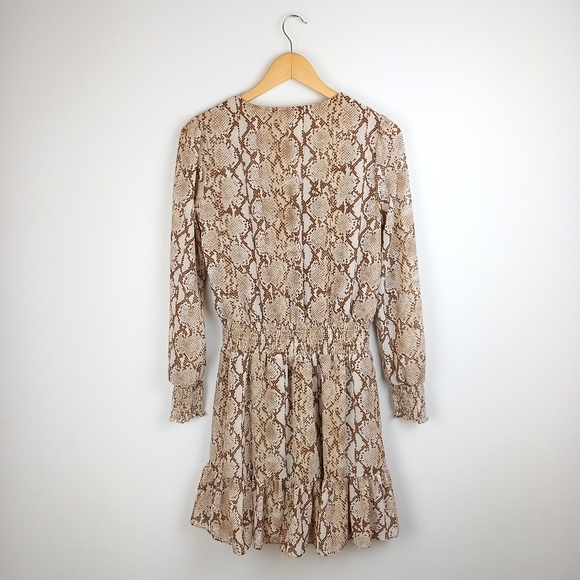 Michael Kors Snake Print Georgette Wrap Style Dress Size Medium - Picture 6 of 6